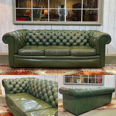 Poltrone Chesterfield Divano In Pelle Verde Poltrona Chester