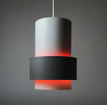 Danish Orange Central Pendant by Jo Hammerborg for Fog Morup