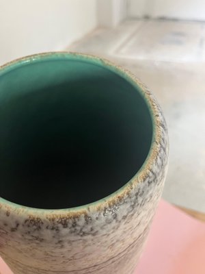 Weiß-Graue Bodenvase 613-60 von Bay Keramik, West Germany bei Pamono kaufen