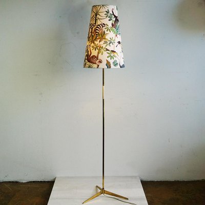 Midcentury Modern Austrian Brass Floor Lamp by J.T. Kalmar