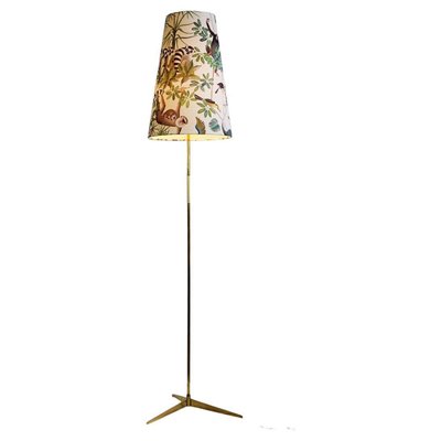 Midcentury Modern Austrian Brass Floor Lamp by J.T. Kalmar