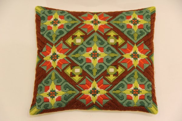 Vintage Hand Embroidered Sofa Cushion For Sale At Pamono