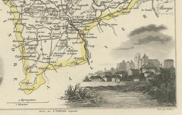 Carte De France Ancienne Vers 1850 - Carte Géographique Rare - Authentique