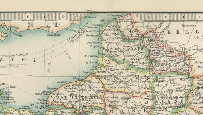 フランスアンティーク　MAP Antique Map of France, 1903 for sale at Pamono