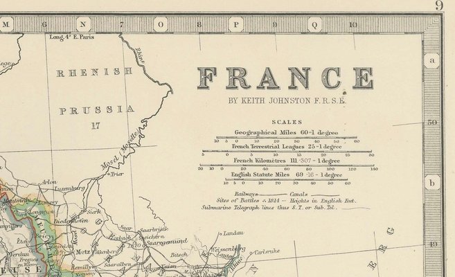 Antique Map of France, 1903 for sale at Pamono