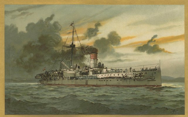 洋楽 Hauptkampflinie H. Graf, SMS Sachsen, German Coastal Defense Ship, 1903