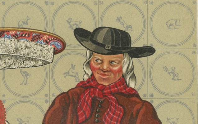 Frisian Costumes of Makkum in the Netherlands with Lace Cap and Redingote,  1932, Paper