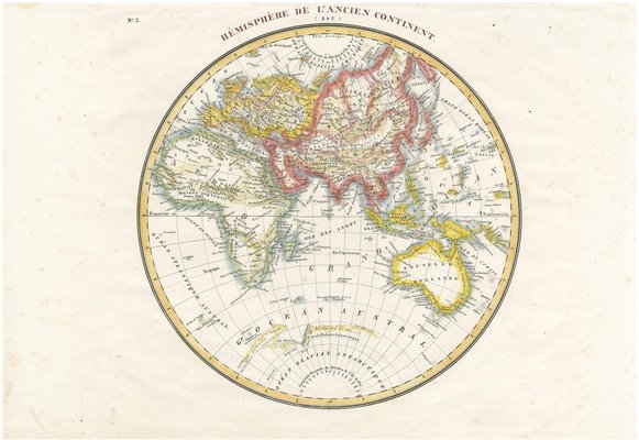 mapa del hemisferio oriental