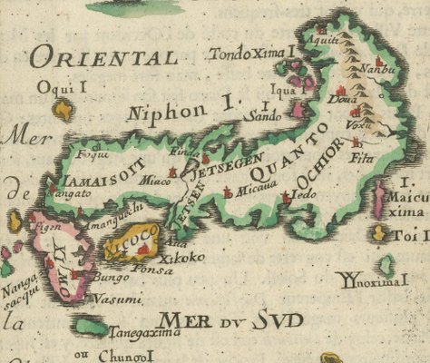 Japanese Isles Map by Mallet, 1683 for sale at Pamono