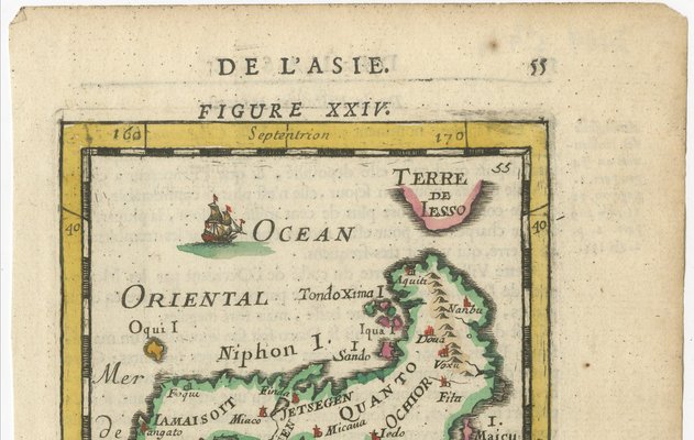 Japanese Isles Map by Mallet, 1683 for sale at Pamono