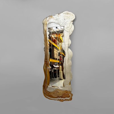 Specchio Da Parete A Forma Di Pesce Effetto Invecchiato | 64cm, Cornice In Legno | Decorazione Marina Per Soggiorno, Ingresso