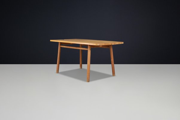 Dining Table in Beechwood by Pierre Gautier-Delaye, France