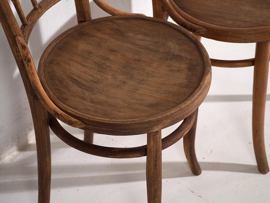 Bentwood chair ① Vintage Bentwood Dining Chairs, 1920, Set of 6 for sale at Pamono