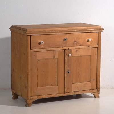 retro kitchen dresser for sale Vintage Glass & Painted Wood Kitchen Cupboard, 1930s