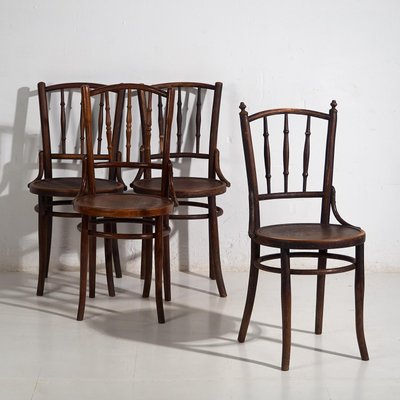 Vintage Viennese Style Chairs, 1920s, Set of 4 for sale at Pamono