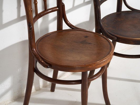 Vintage Viennese Style Chairs, 1920s, Set of 4 for sale at Pamono
