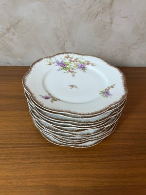 Vintage Teller aus Porzellan, 1950er, 12 Set bei Pamono kaufen