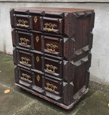 Antique Hand Carved Tramp Art Chest Of Drawers 1903 For Sale At Pamono