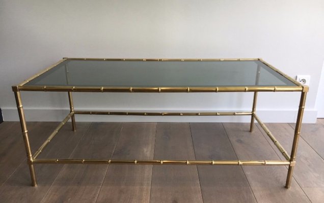 Faux Bamboo Br Coffee Table 1940s Faux Bamboo Br Coffee Table 1940s