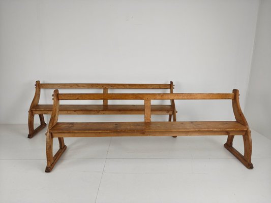 Victorian Pitch Pine School Benches, 1890s for sale at Pamono