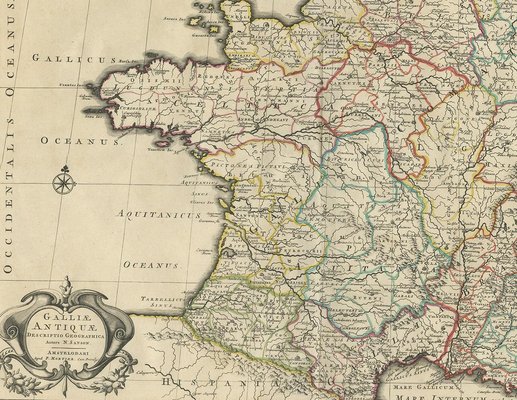 Antique Map of France by Mortier, 1730 for sale at Pamono