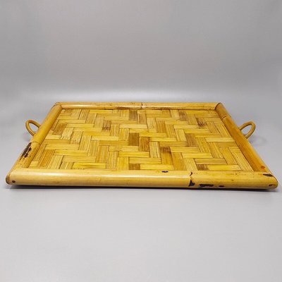 Italienisches Tablett aus Bambus, Rattan & Korbgeflecht, 1970er bei Pamono  kaufen