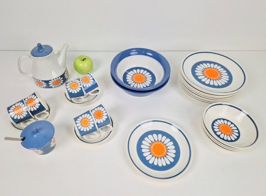 Daisy Turi Tableware from Figgjo Flint, Norway, 1960s, Set of 24