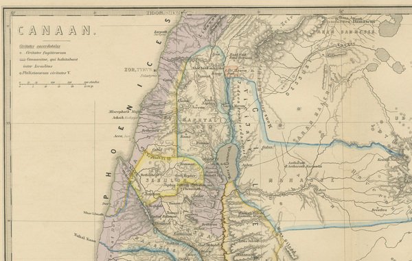 Historical Map of Canaan, 1880 for sale at Pamono