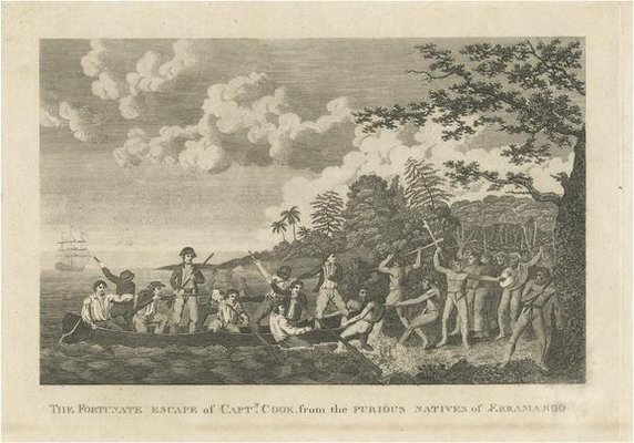Historische Abbildung einer Schiffsabfahrt, thematisch passend zum nautischen Design des Captain Cooks Casinos