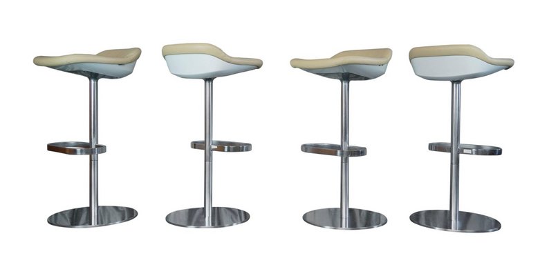 Cream Leather Turtle Bar Stools By Pearsonlloyd For Walter Knoll Cream Leather Turtle Bar Stools By Pearsonlloyd For Walter Knoll 2005 Set Of 4