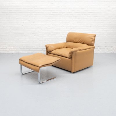 Queening Chair with Ottoman by Giovanni Offredi for Saporiti