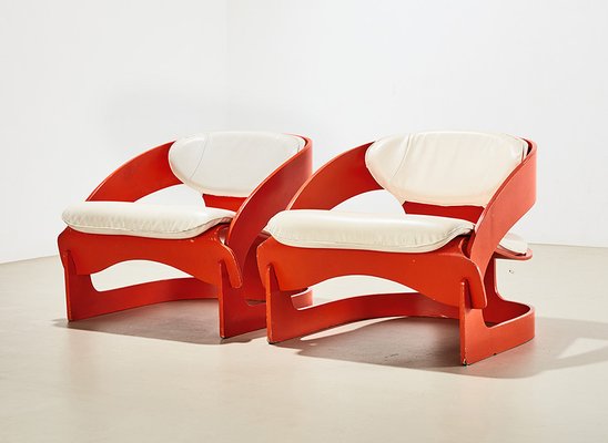 4801 Lounge Chairs by Joe Colombo for Kartell, 1960s, Set of 2 for