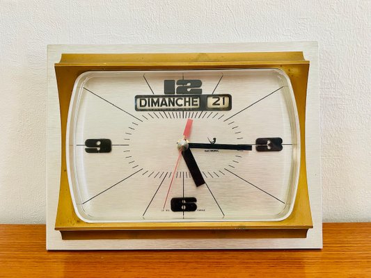 Horloge Murale Carrée Vintage Primetime (JAZ) Années 70/80 - Mouvement électrique à Pile - Occasion