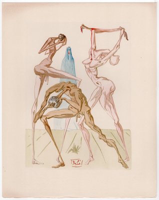 Salvador Dali, The Sodomites, 1964, Original Woodcut for sale at