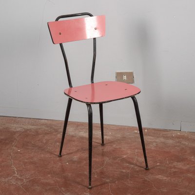 Sedia Wendy AC Design Furniture In Metallo E Velluto - Rosa Antico E Nero - Braccioli, Portata 110 Kg - 57x83x59 Cm
