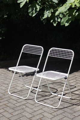 Steel Wire Cornedo Folding Chairs from Talin, Italy, 1980s, Set of