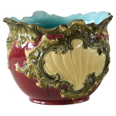 Groe Italienische Capodimonte Keramikvase oder Pflanzgef, Frhes 20. Jh.