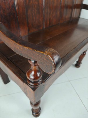 Georgian Oak Settle Bench, 1790s for sale at Pamono