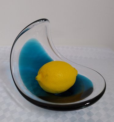 Vintage Swedish Coquille Art Glass Bowl from Flygsfors, 1960s for