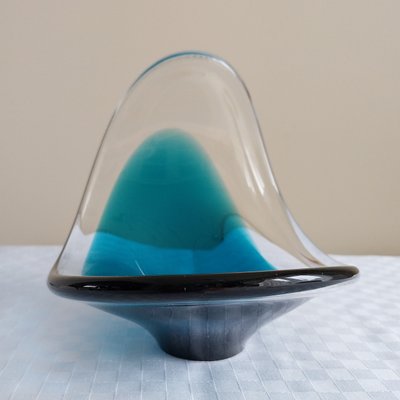 Vintage Swedish Coquille Art Glass Bowl from Flygsfors, 1960s for
