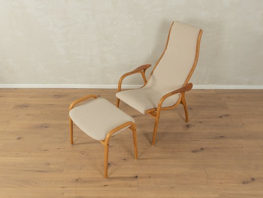 Lamino Chair with Ottoman by Yngve Ekström, 1950s, Set of for