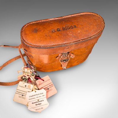 Vintage Scottish Binoculars with Leather Case, 1930 for sale at Pamono