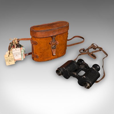 Vintage Scottish Binoculars with Leather Case, 1930 for sale at Pamono