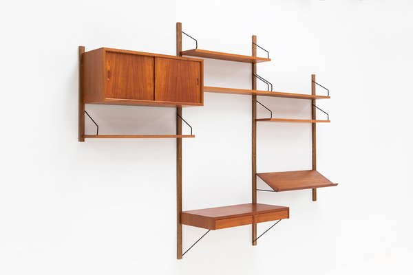 Royal System Wall Unit By Poul Cadovius 1950s For At Pamono Royal System Wall Unit By Poul Cadovius 1950s 1
