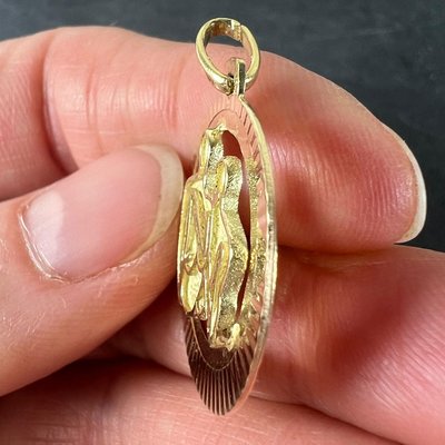 Moissanite 14k Yellow Gold Over Silver Cross Pendant .80ct D.E.W - MOJ876