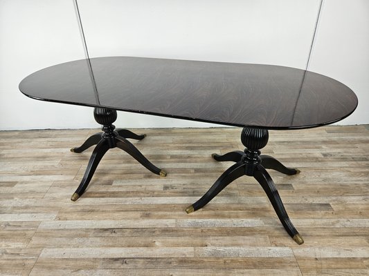 Mid-Century Oval Rosewood Dining Table, 1960s for sale at Pamono