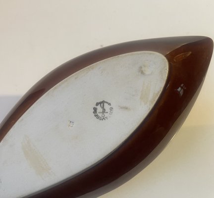 Swedish Ceramic Fish Shaped Tray by Stig Lindberg for Gustavsberg