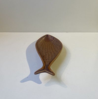 Swedish Ceramic Fish Shaped Tray by Stig Lindberg for Gustavsberg