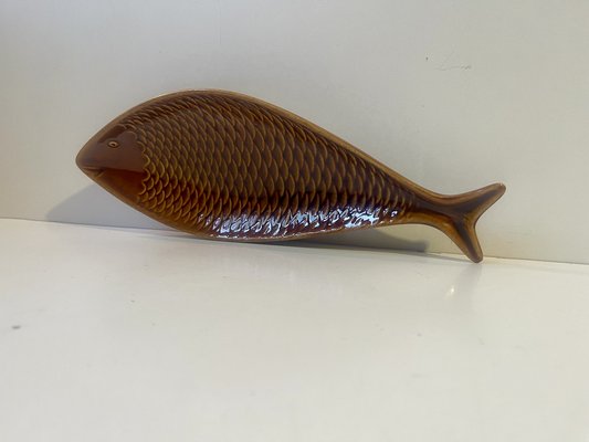 Swedish Ceramic Fish Shaped Tray by Stig Lindberg for Gustavsberg