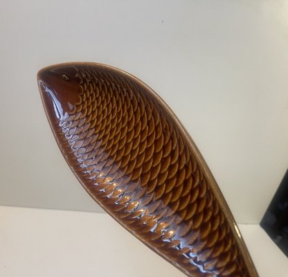 Swedish Ceramic Fish Shaped Tray by Stig Lindberg for Gustavsberg